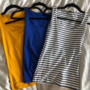 ZARA Wide Strap Stretch Top bundle of 3